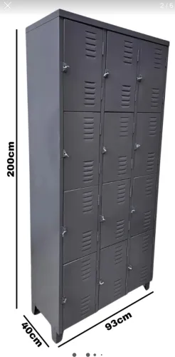 Armário de ferro 12 portas