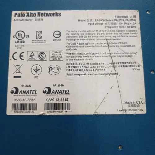 Firewall PA-2020 / PA 2050