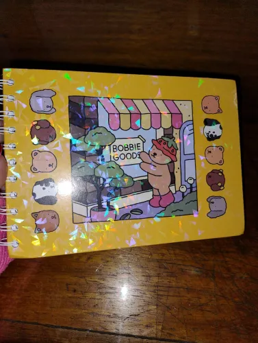 Caderno de colorir bobbie goods novo capa dura com brilho