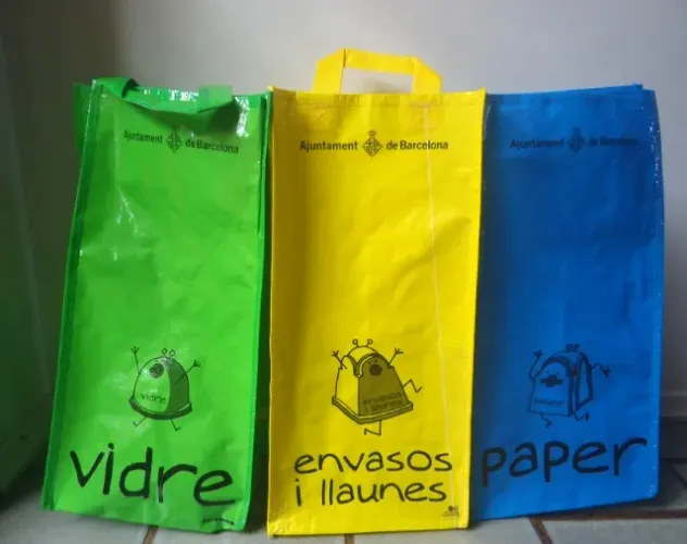 Sacolas de Rafia para Reciclagem Trio