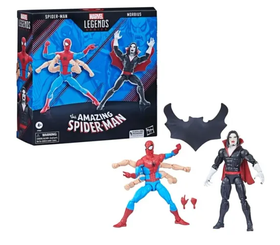 Homem-Aranha vs Morbius, da série Legends da Marvel, 15 cm, 3 acessórios