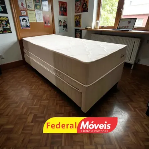 Cama Box Solteiro com Auxiliar 88x188cm (NOS CHAME NO WHATSAPP)