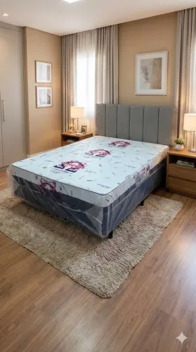 cama box casal 138x188 - novas no plastico - entrega gratis
