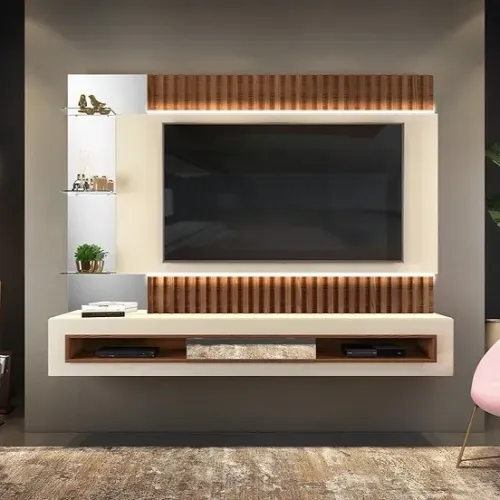 Painel Suspenso Retti fita LED TV 60' 100% MDF - Entrega/Montagem grátis para Fortaleza