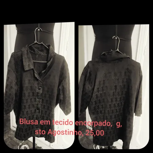 Blusa em tecido encorpado preta