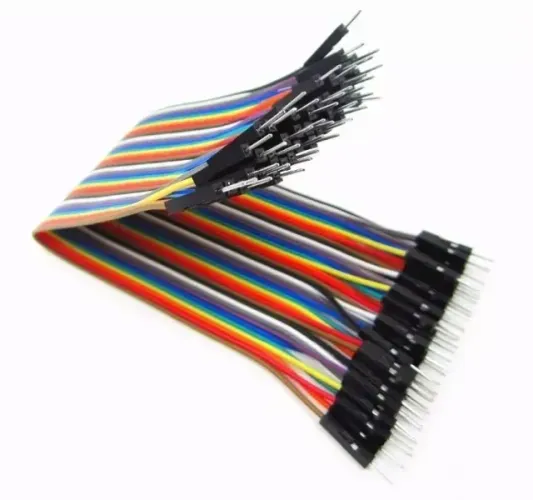 Cabo Wire Jumper 20cm 40 Fios macho-macho Protoboard Arduino Sortida