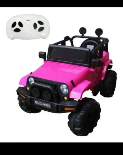 Mini carro elétrico infantil com controle remoto Jipe Rosa
