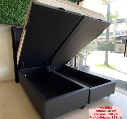 Cama Box Baú Queen com Amplo Espaço Interno