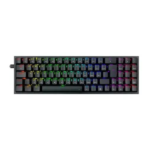 Teclado Gamer Mecânico Redragon Pollux, Switch Blue, 75%, RGB, Preto