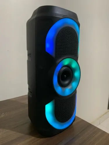 Caixa de Som Bluetooth com LED