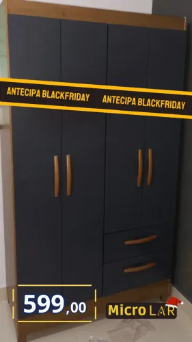 Guarda Roupa de Solteiro Novaes - Entrega e Monta na Hora