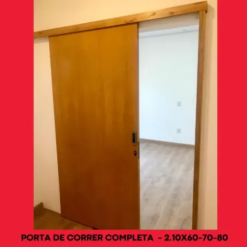 Porta de correr para banheiro cod 78 - Completa - Pronta para instalar