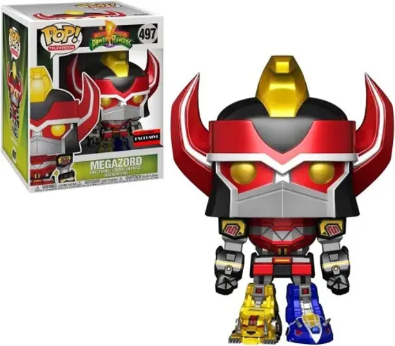 Funko Pop! Television Power Rangers #497 Megazord AAA Anime Exclusive SUPER SIZED 6 POLEGA