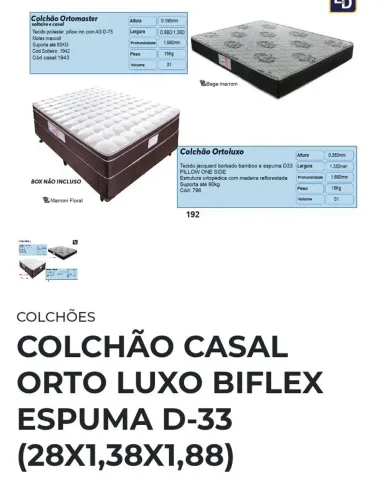 Colchão Casal Orto Biflex D33