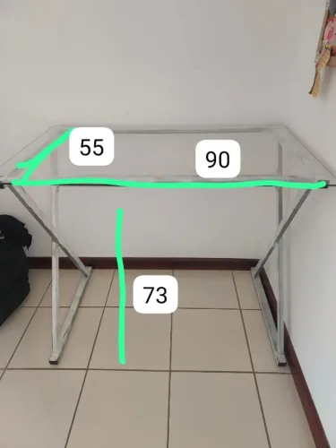 Mesa de escritório de vidro