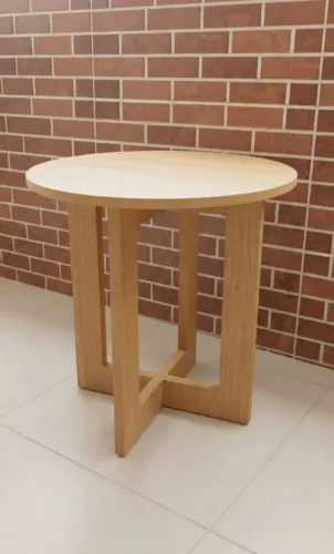 Mesa lateral apoio centro redonda | Canto sofá | Porta objetos de decoração