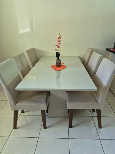 Mesa 6 lugares de vidro
