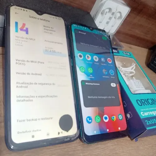Moto E7+ POCO M3 +Carregador +Fone | Leia a Descrição