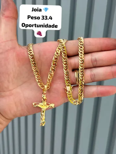 Corrente de ouro 18k 33.4g Oportunidade | Certificado de garantia | Loja física