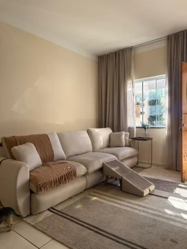 Sofa retrátil de linho 2,90 metros