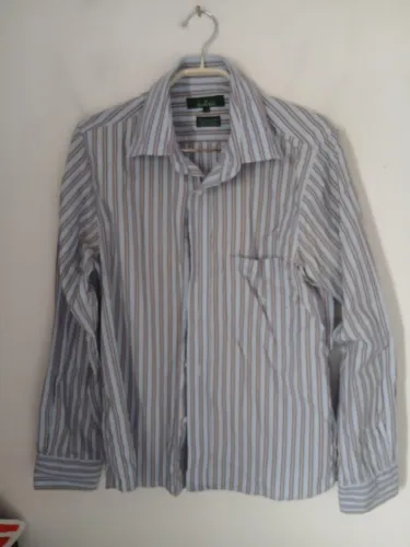 CAMISA SOCIAL BROOKSFIELD STRIPE 100% ALGODÃO EGÍPCIO TAMANHO P