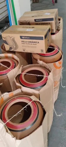Filtro de barro novo - 3 velas - Aproximadamente 8 litros