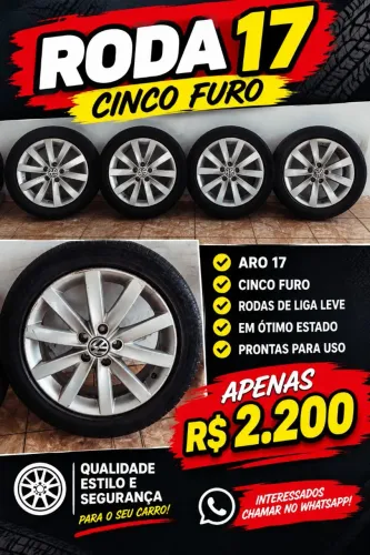 Roda 17 cinco furo