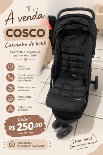 Carrinho de bebê seminovo