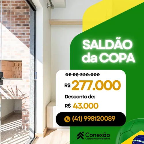 Apartamento para Venda em Colombo, Roça Grande, 2 dormitórios, 1 banheiro, 1 vaga