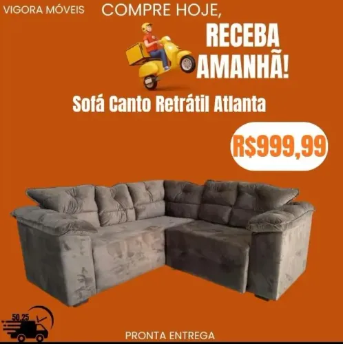 Sofá de canto retrátil (Pague na entrega)