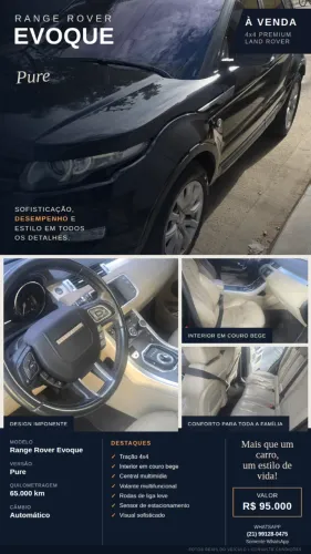 Land Rover Range Rover Evoque Pure 2.0 Aut. 5P 2014
