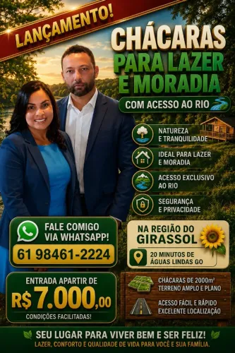 chácaras de 2000mtrs proximo de Águas Lindas Goiás entrada ap.  R$ 7.000