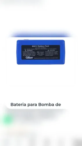  BATERIA BOMBA GILLIAN BDXII + Carregador Bivolt