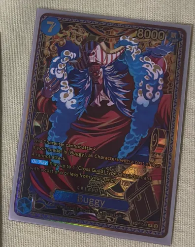 Carta de Ouro do Buggy de One Piece exclusiva super rara