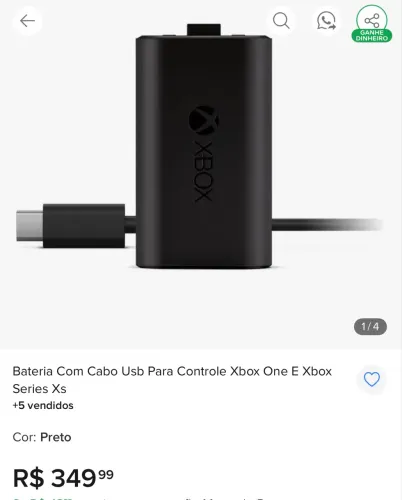 Baterias originais Xbox one e Xbox one séries Xs