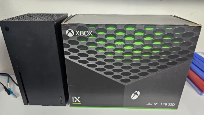 xbox series x na caixa completo serial batendo