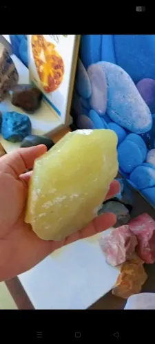 Cristal com Enxofre pedra bruta coleção 649g