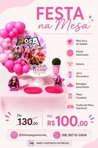 Locação - festa na mesa