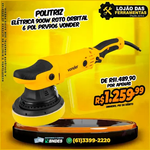 Politriz Roto Orbital 6 Pol PRV906 Vonder