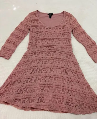 Vestido renda rosa