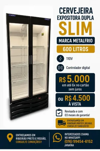 Cervejeira expositora dupla METALFRIO COM GARANTIA e PRONTA ENTREGA!!