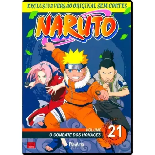 Naruto Dvd Vol. 21 O Combate Dos Hokages Original Playarte sem cortes (Usado).