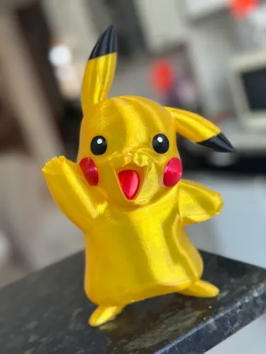 Pikachu 3D Grande 24cm - PETG e PLA (Decoração / Coleção)
