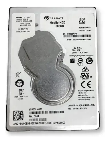 HD Seagate 500GB SATA 2.5" Notebook SMART Saudável Testado