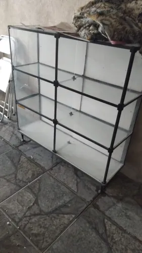 balcão expositor de vidro