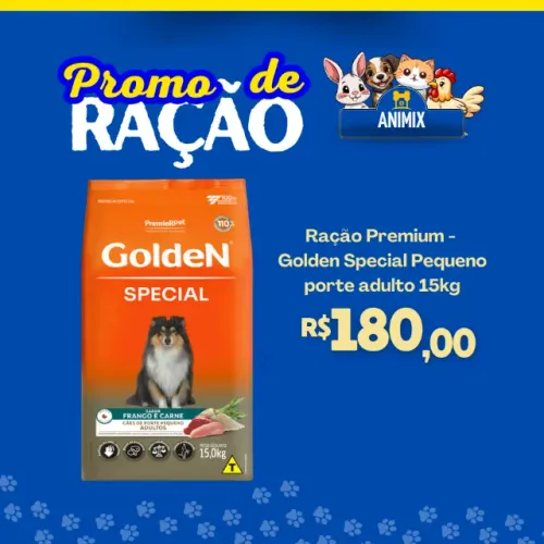 Ração - Golden Special Pequeno Porte Adulto Saco 15 kg