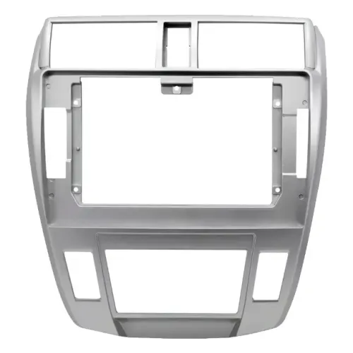 Moldura Multimídia Honda City 2008 a 2013 Ar Digital Prata 10 Polegadas