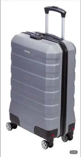 Mala de Viagem Bordo 10 kg ABS com Rodas 360° Wheeless 2T - Prata e preta