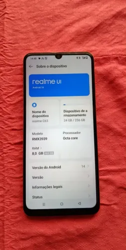 Realme c63 256 gb 12 de ram zero aparelho todo original de fábrica perfeito
