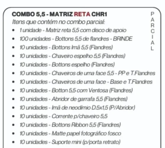 combo matriz reta prensa chigueto